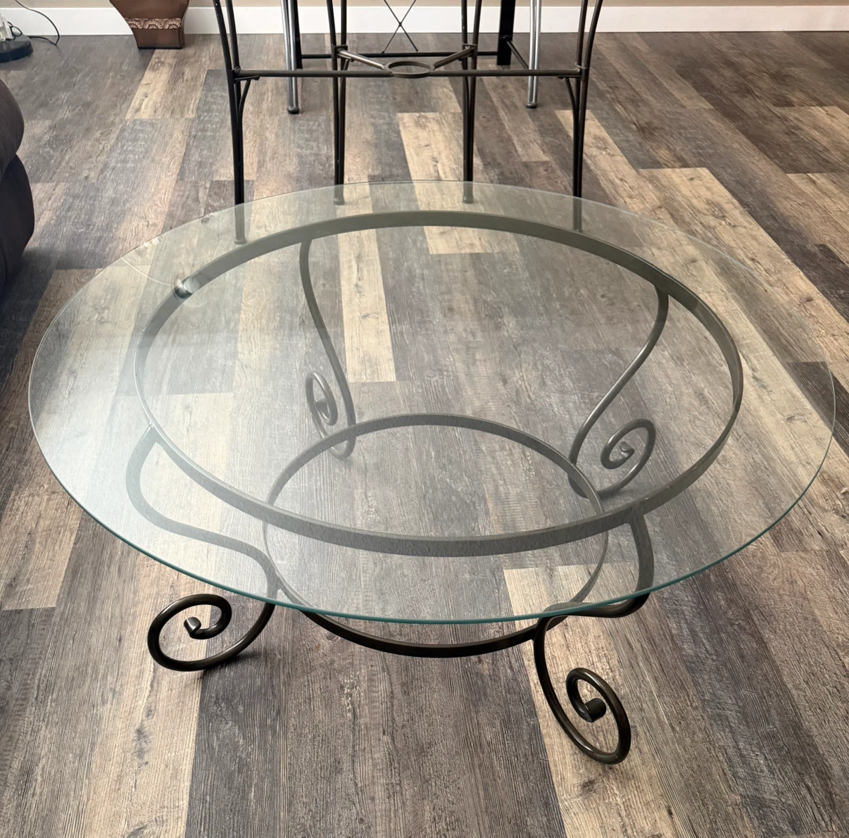 Glass top coffee table, console table and computer desk - photo 2