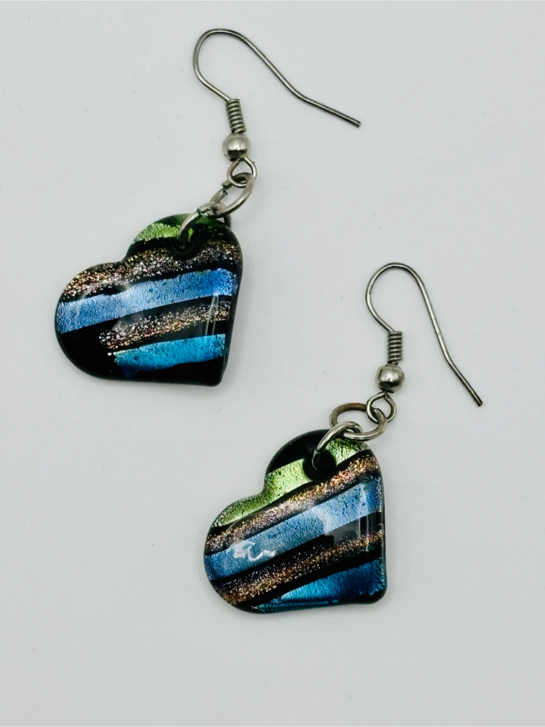 Heart-Shaped Dangle Earrings