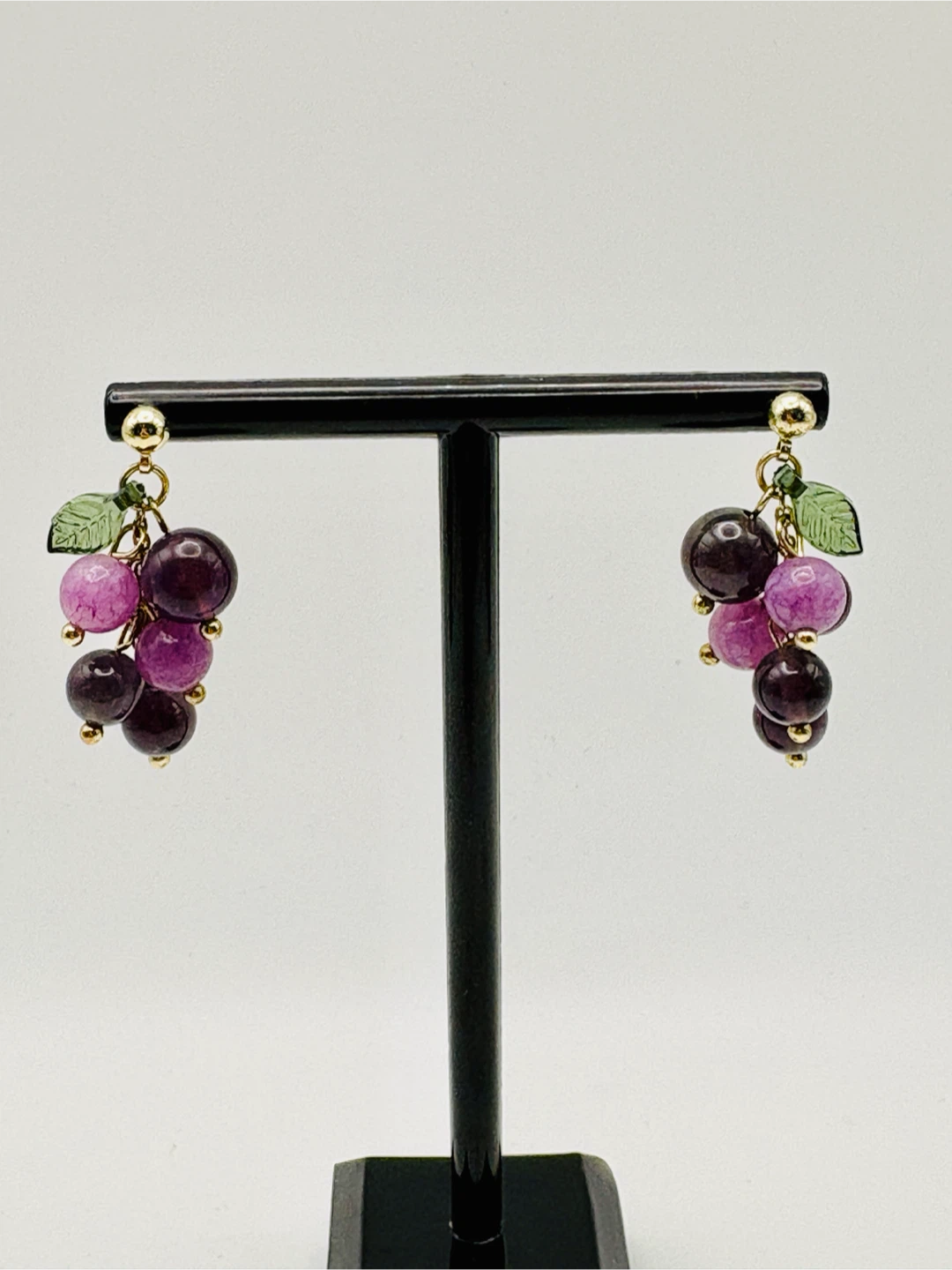 Grape Cluster Earrings Amethyst - photo 2