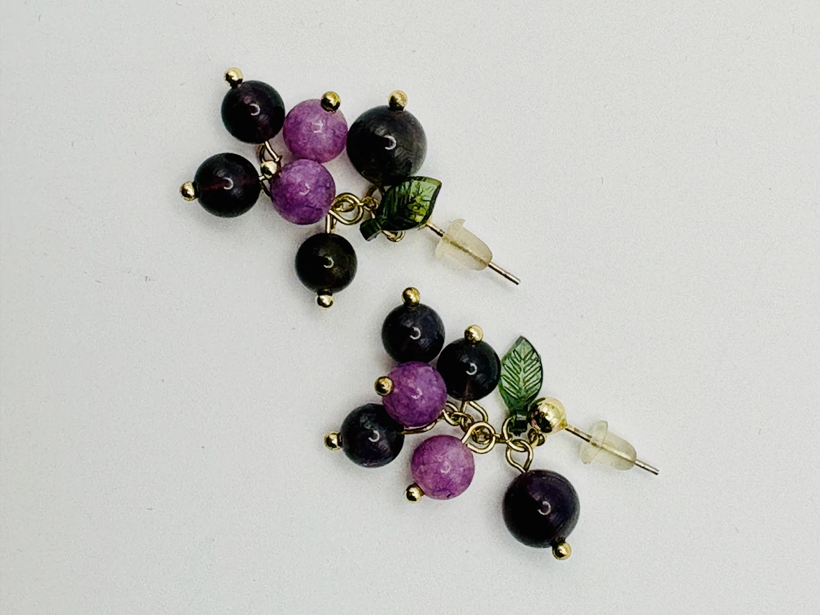 Grape Cluster Earrings Amethyst - photo 4