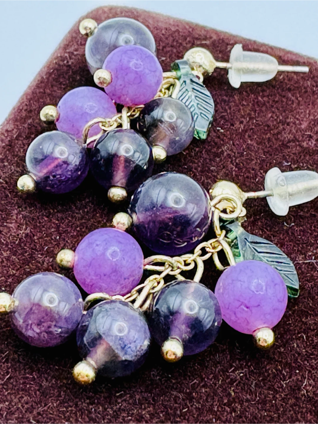 Grape Cluster Earrings Amethyst - photo 5