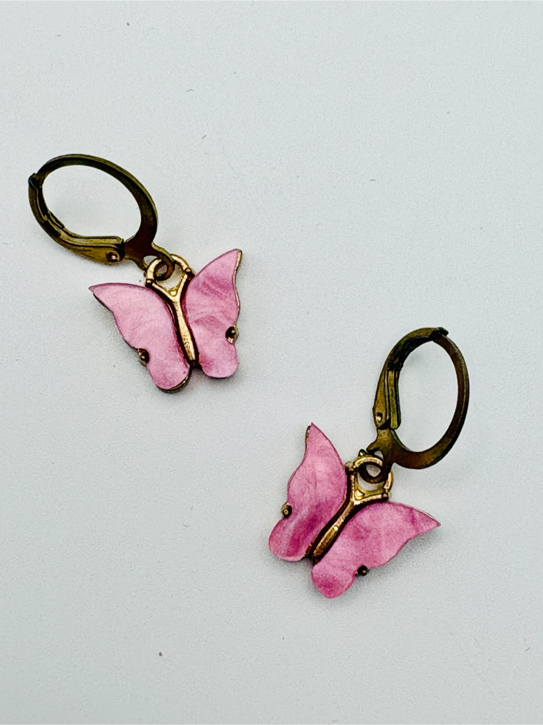 Pink Butterfly Dangle Earrings - photo 2