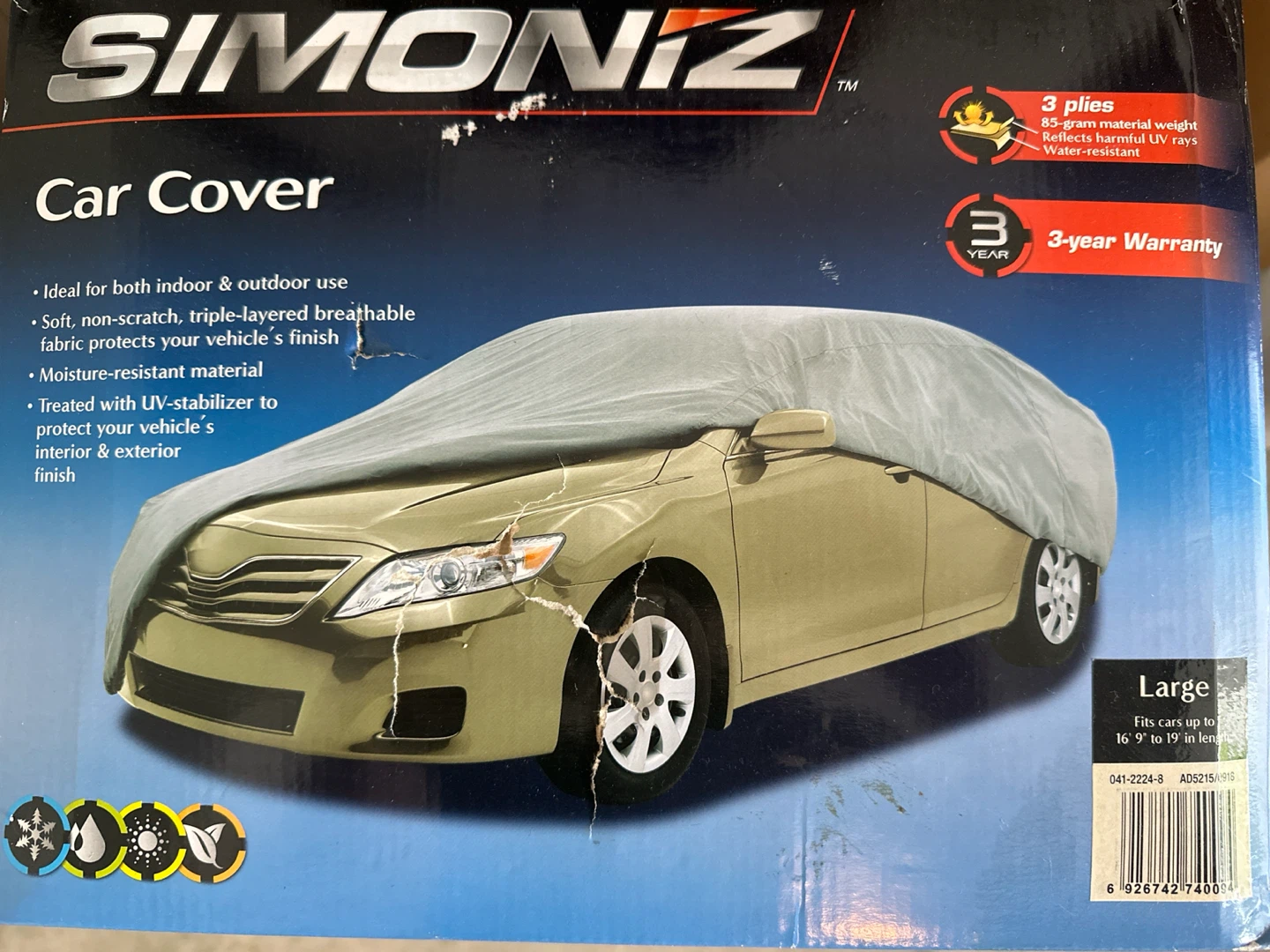 Simoniz Large Car Cover
