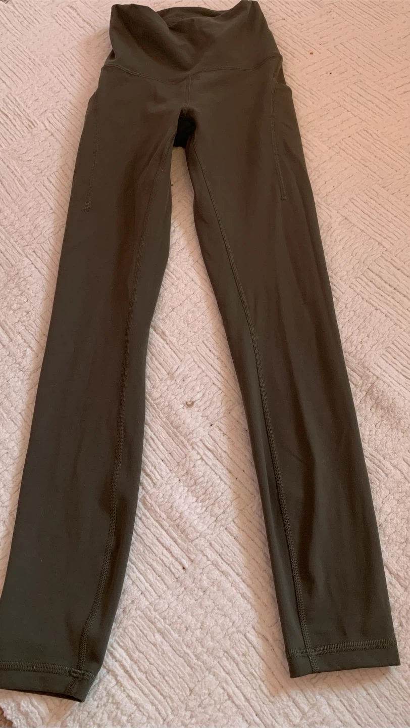 LULULEMON olive green, size 2 leggings - photo 2