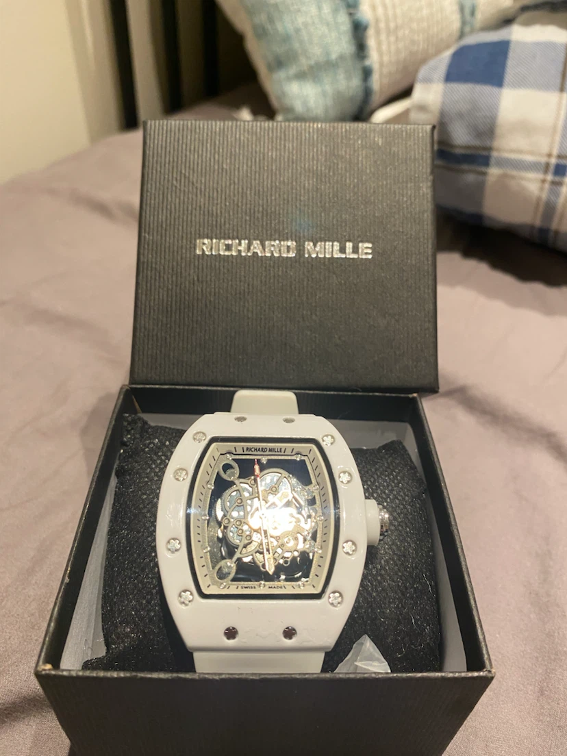 Richard Mille White Skeleton Watch