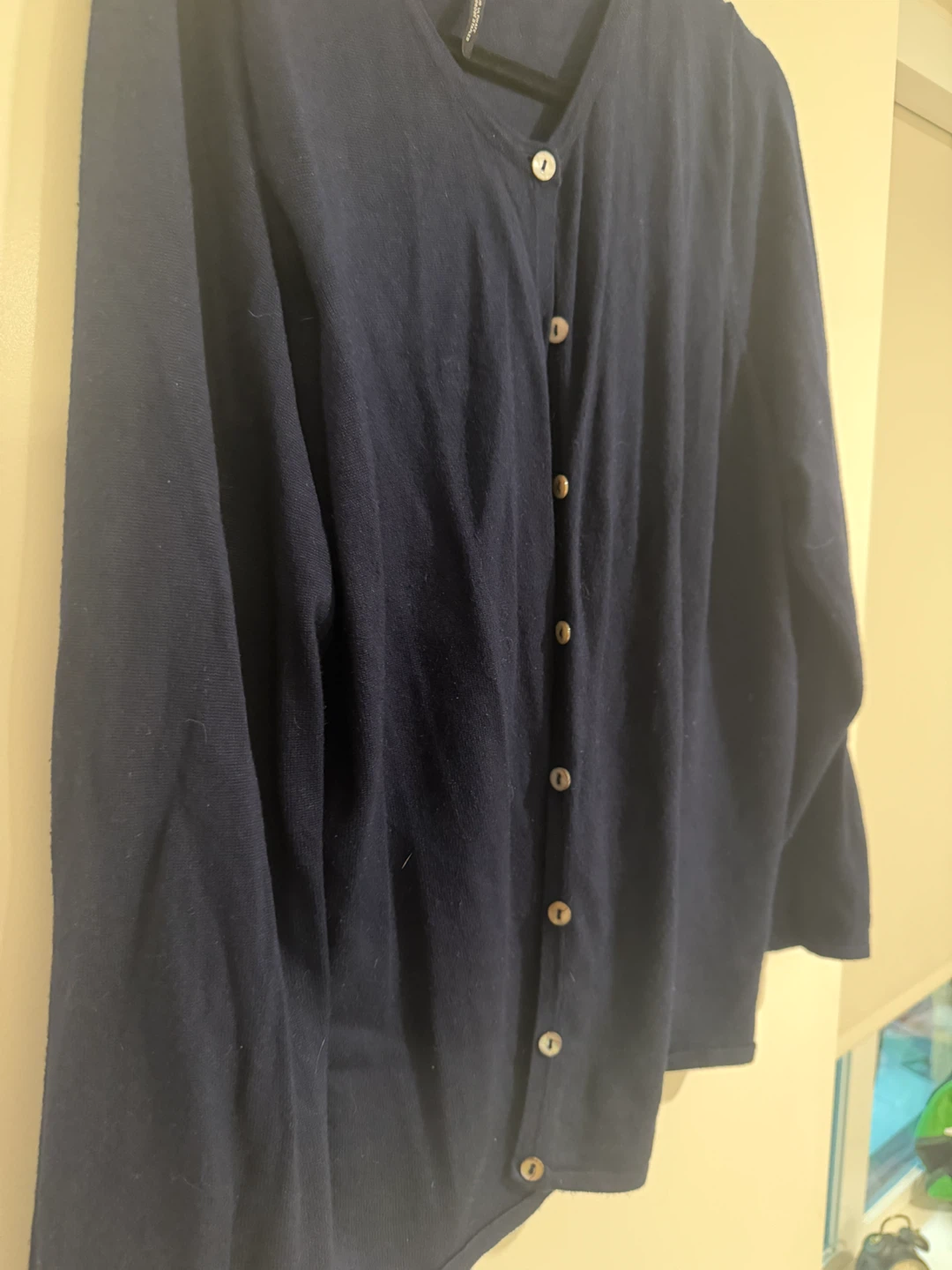 Capsule Navy Button-Up Cardigan