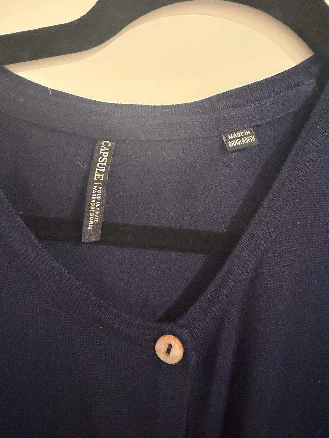 Capsule Navy Button-Up Cardigan - photo 2