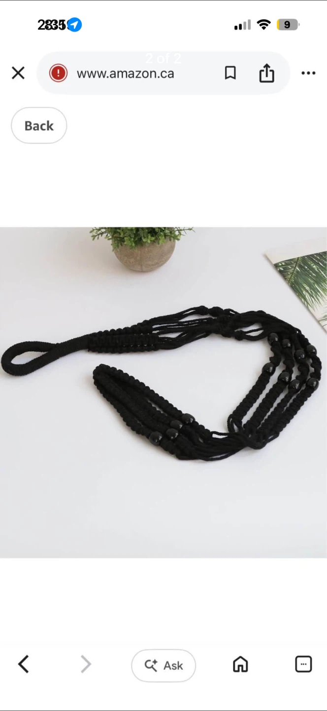 Black Macrame Plant Hanger - photo 2