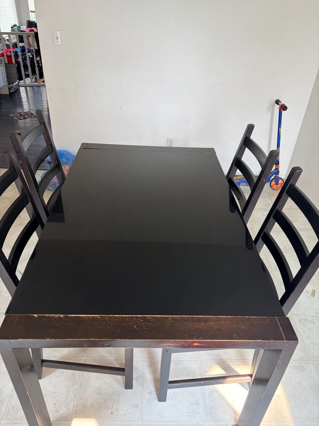 Black Dining Table with 6 Chairs - photo 2