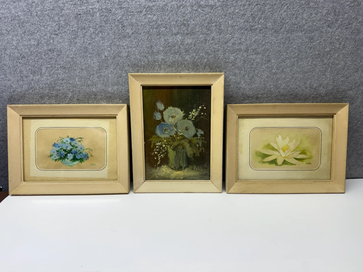 Set of 3 Framed Floral Paintings