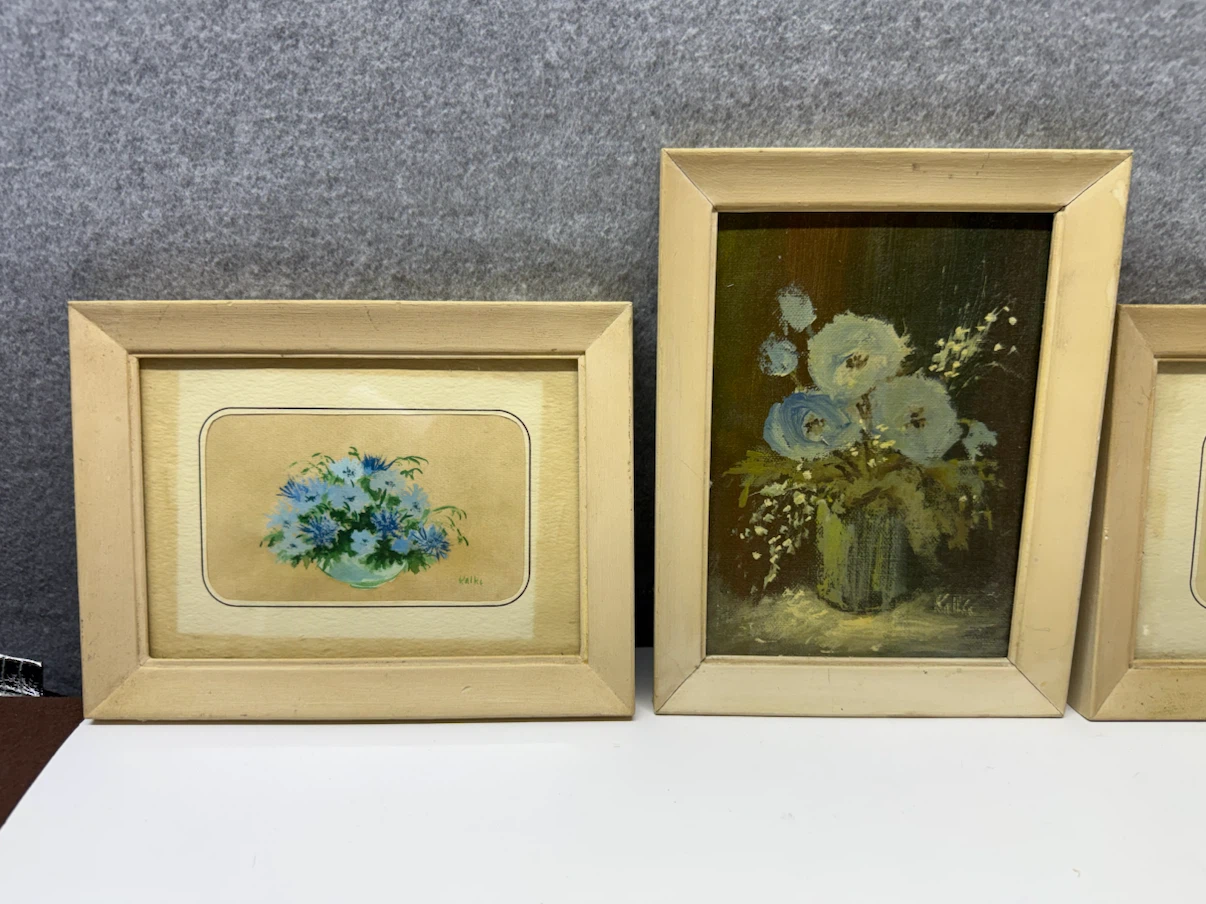 Set of 3 Framed Floral Paintings - photo 5