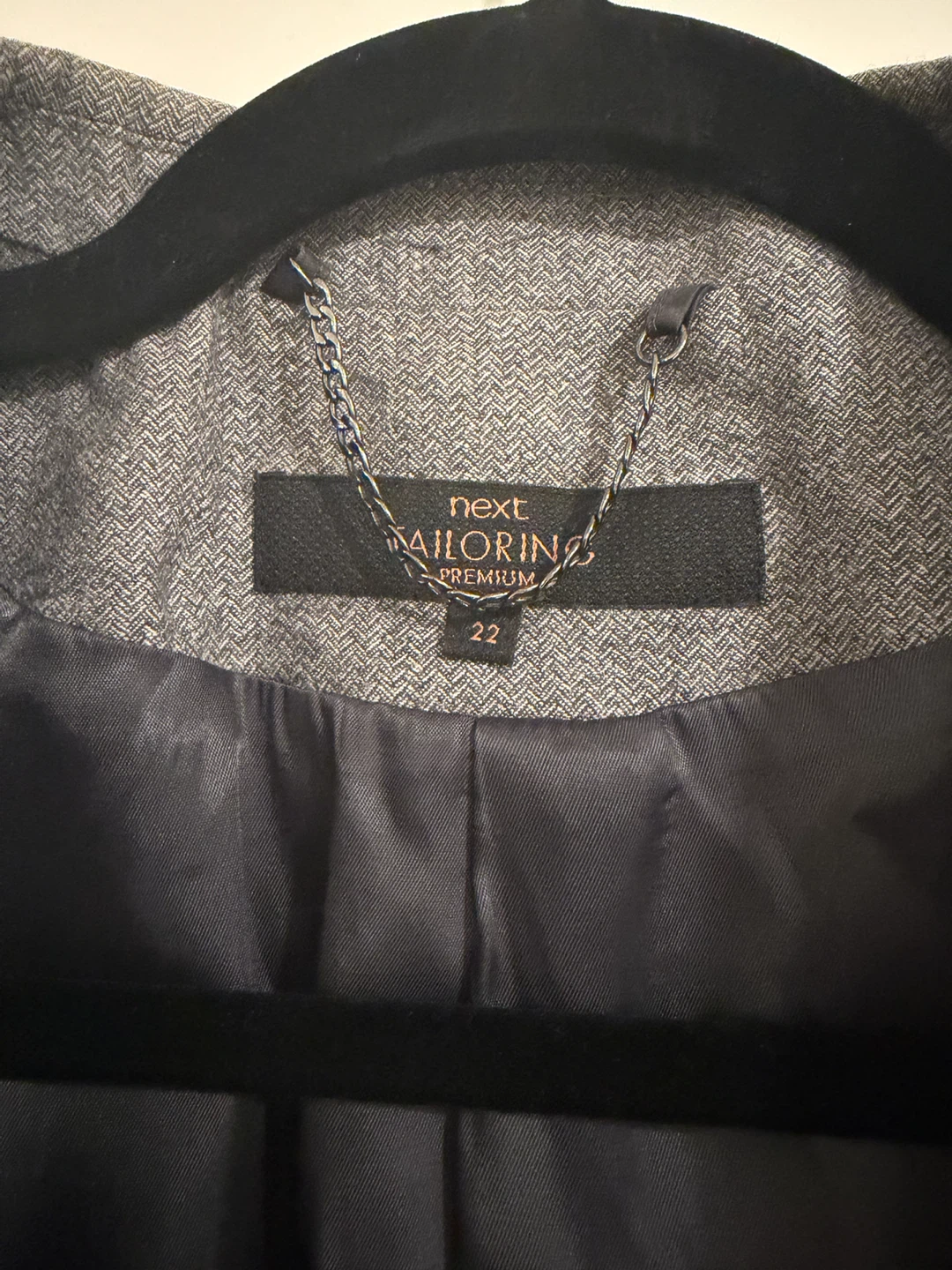 Next Tailoring Premium Grey Blazer Size 22 uk - photo 2