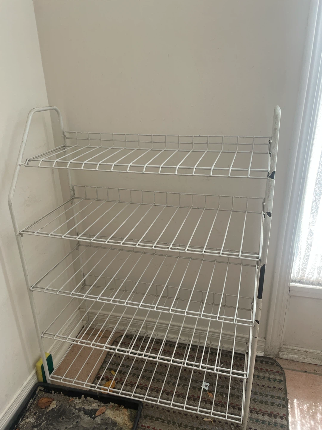 White Metal 5-Tier Shelf Unit