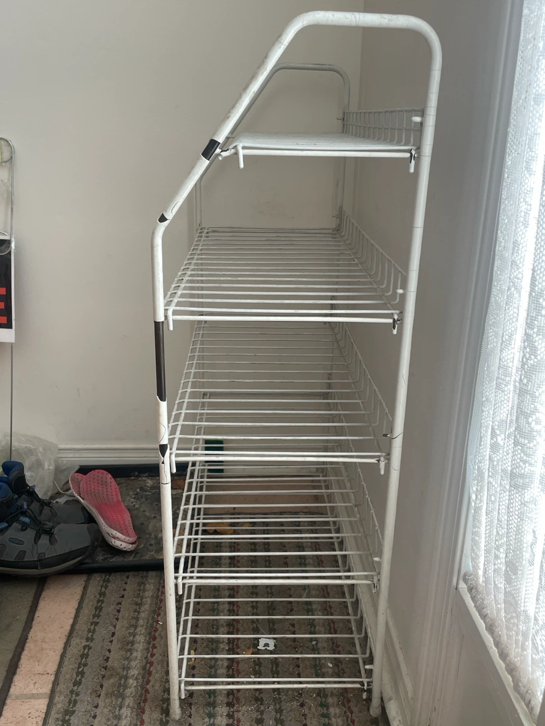 White Metal 5-Tier Shelf Unit - photo 2