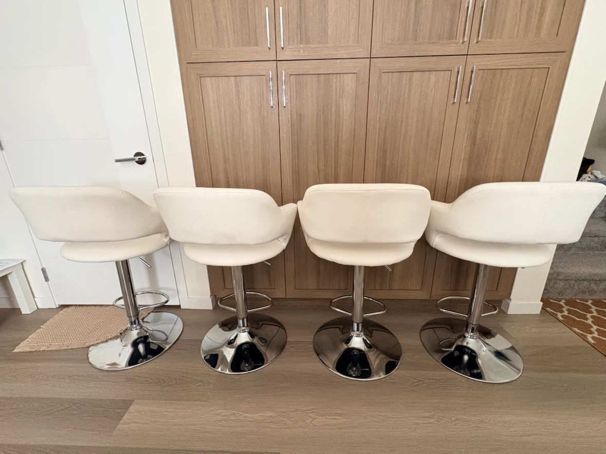 White Bar Stools - Set of 4 - photo 2