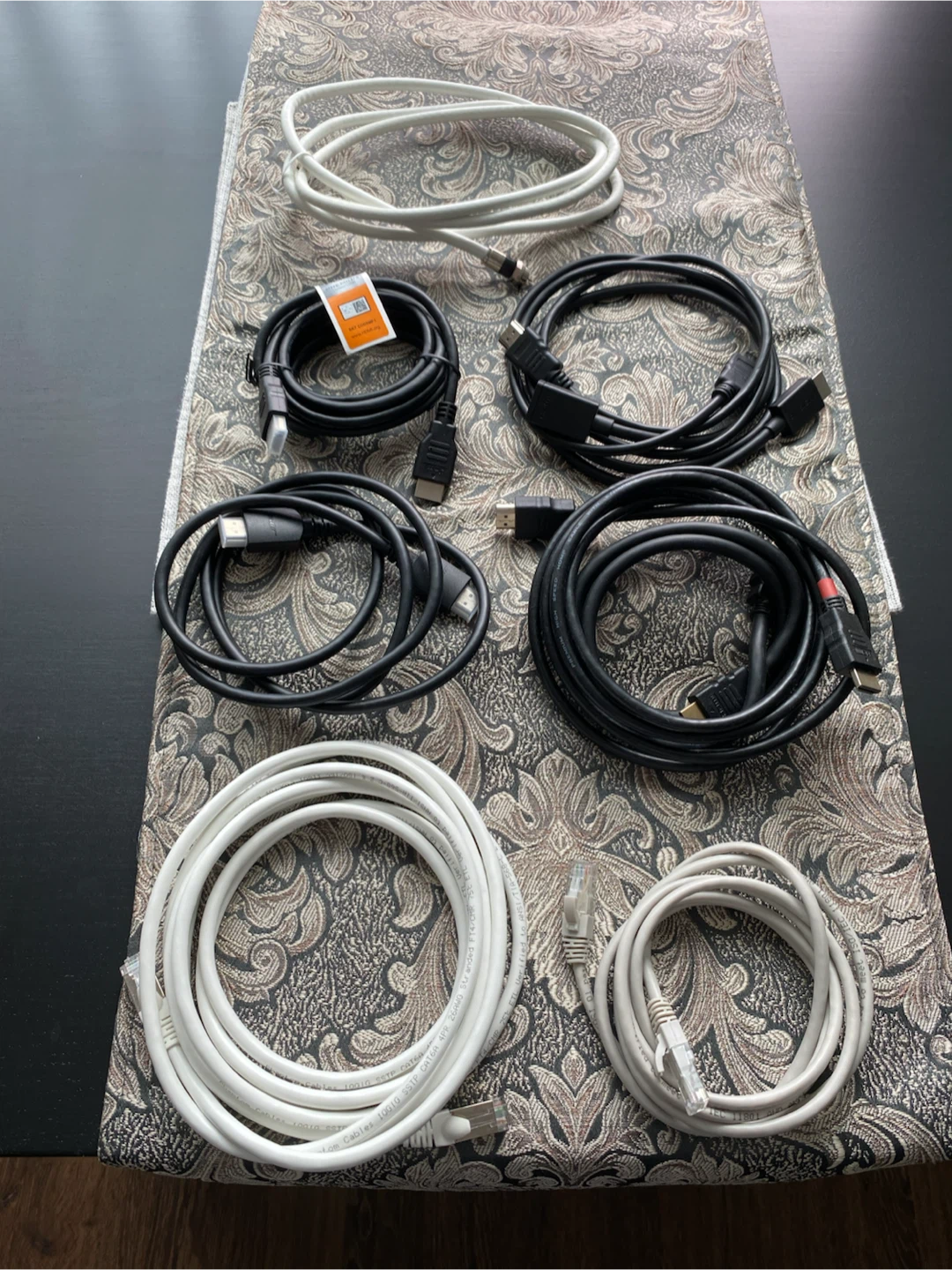 Assorted HDMI and Ethernet Cables