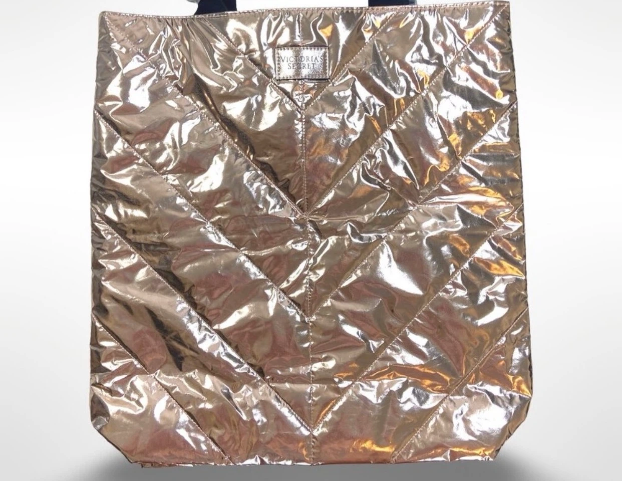 Victoria's Secret Rose Gold Metallic Tote Limited Edition Bag - photo 3