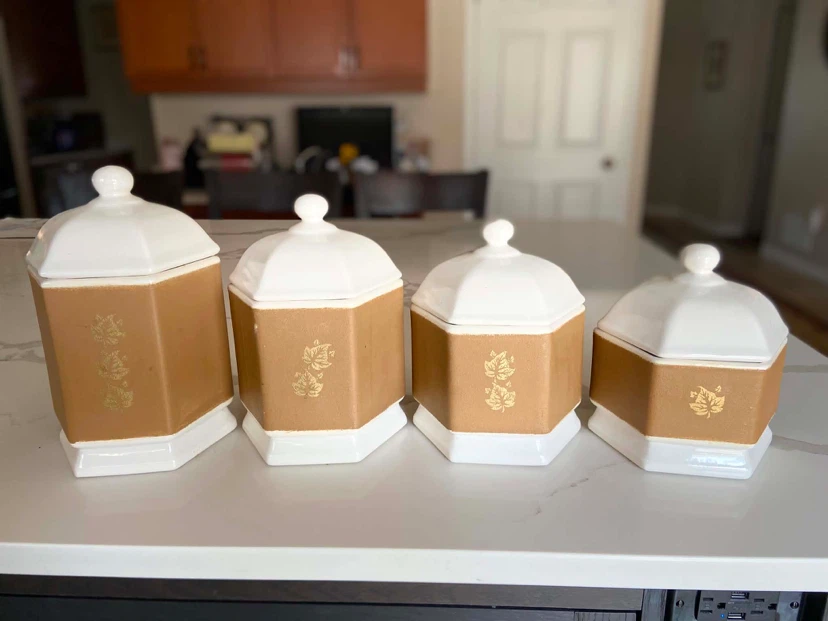 Set of 4 Vintage Ceramic Canisters - photo 3