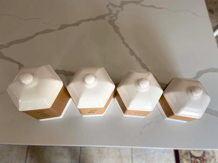Set of 4 Vintage Ceramic Canisters - photo 4