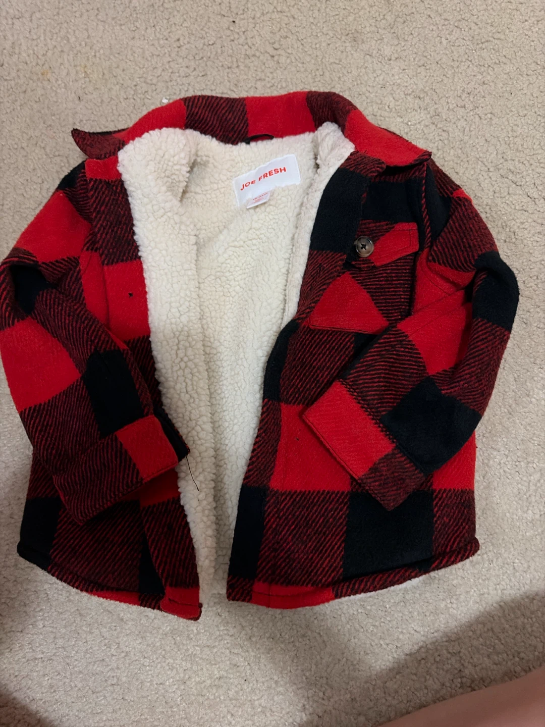 Joe Fresh Baby Flannel Sherpa Lined Jacket 18-24 Months - photo 3