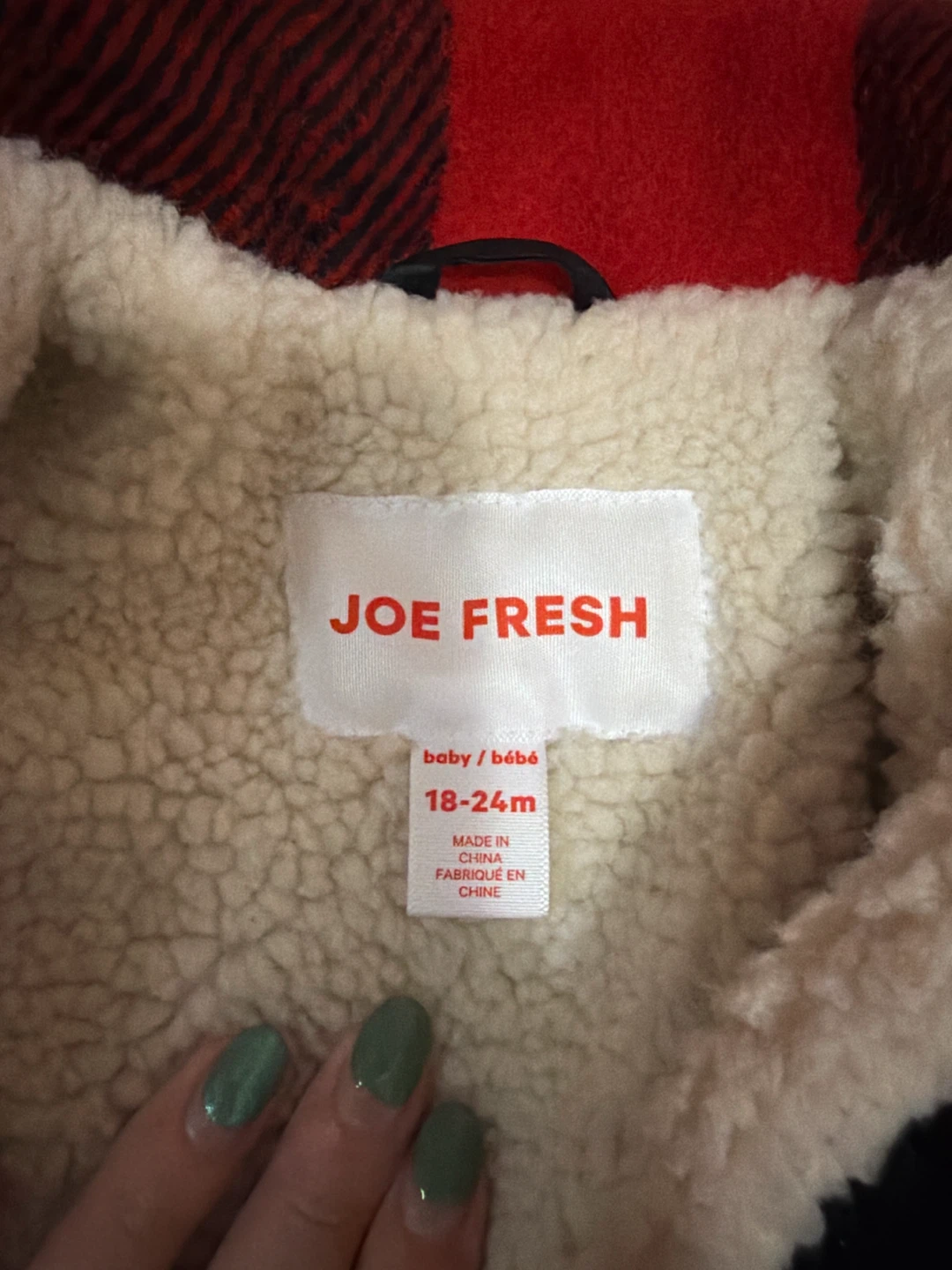 Joe Fresh Baby Flannel Sherpa Lined Jacket 18-24 Months - photo 4