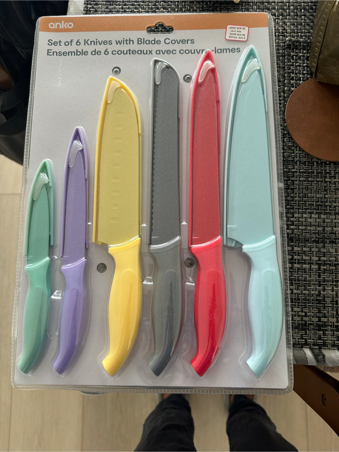 Anko Set of 6 Knives with Blade Covers