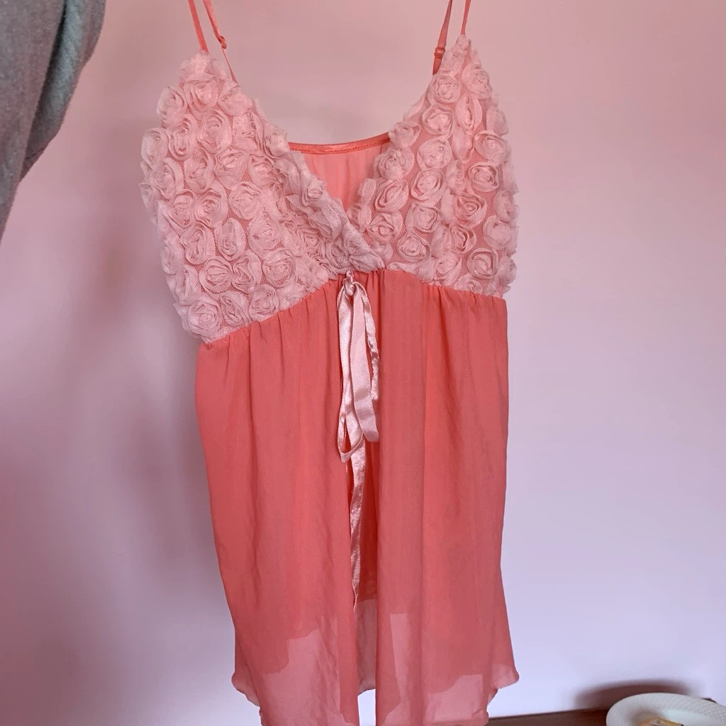 Pink babydoll lingerie top