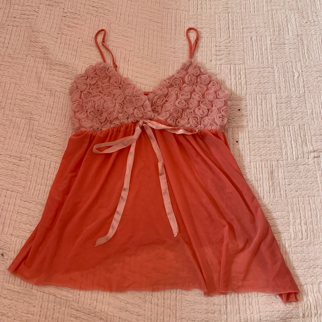 Pink babydoll lingerie top - photo 2