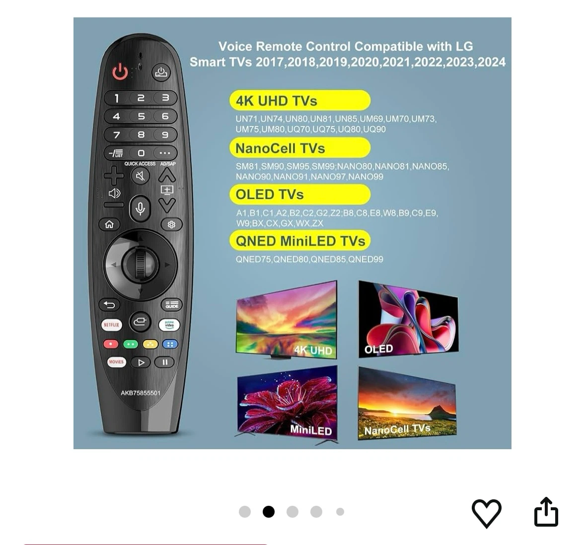 LG Voice Remote Control Transmitter for Smart TVs - photo 2