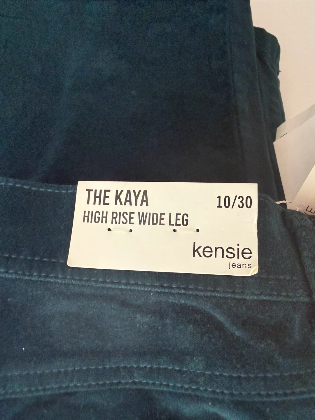 High Rise Wide Leg Corduroy Pants, Blue-Green, 10/30 - photo 2