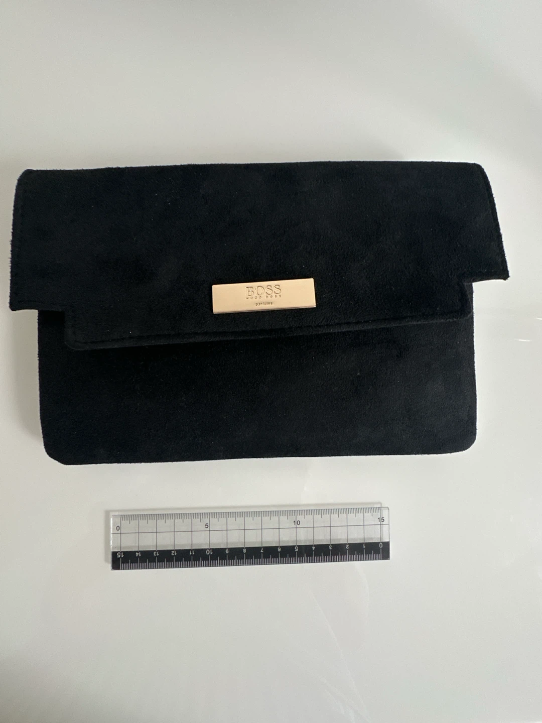 BOSS Black Suede Clutch