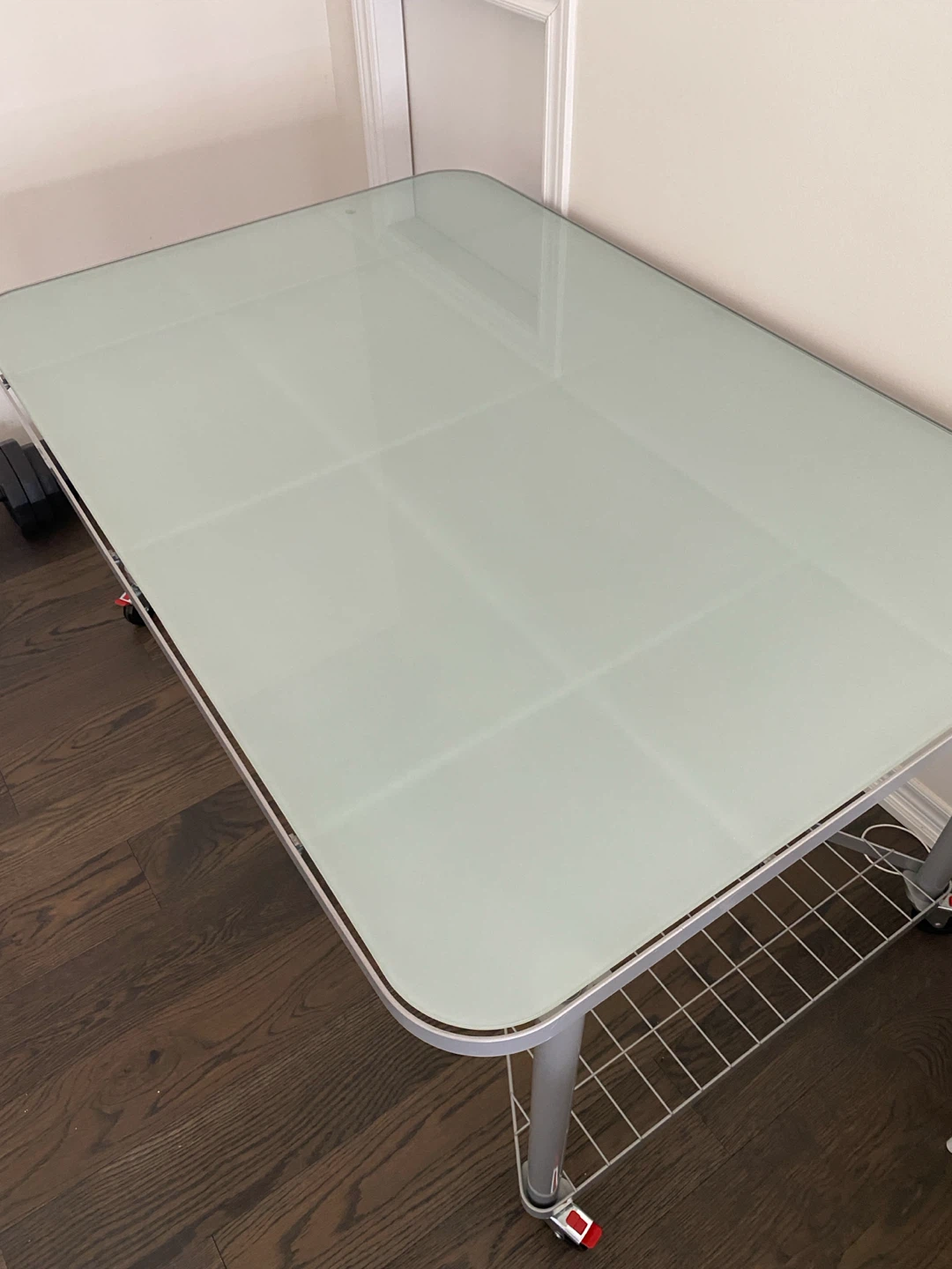 Rare Vintage IKEA Moment Glass Desk Table by Niels Gammelgaard - photo 4