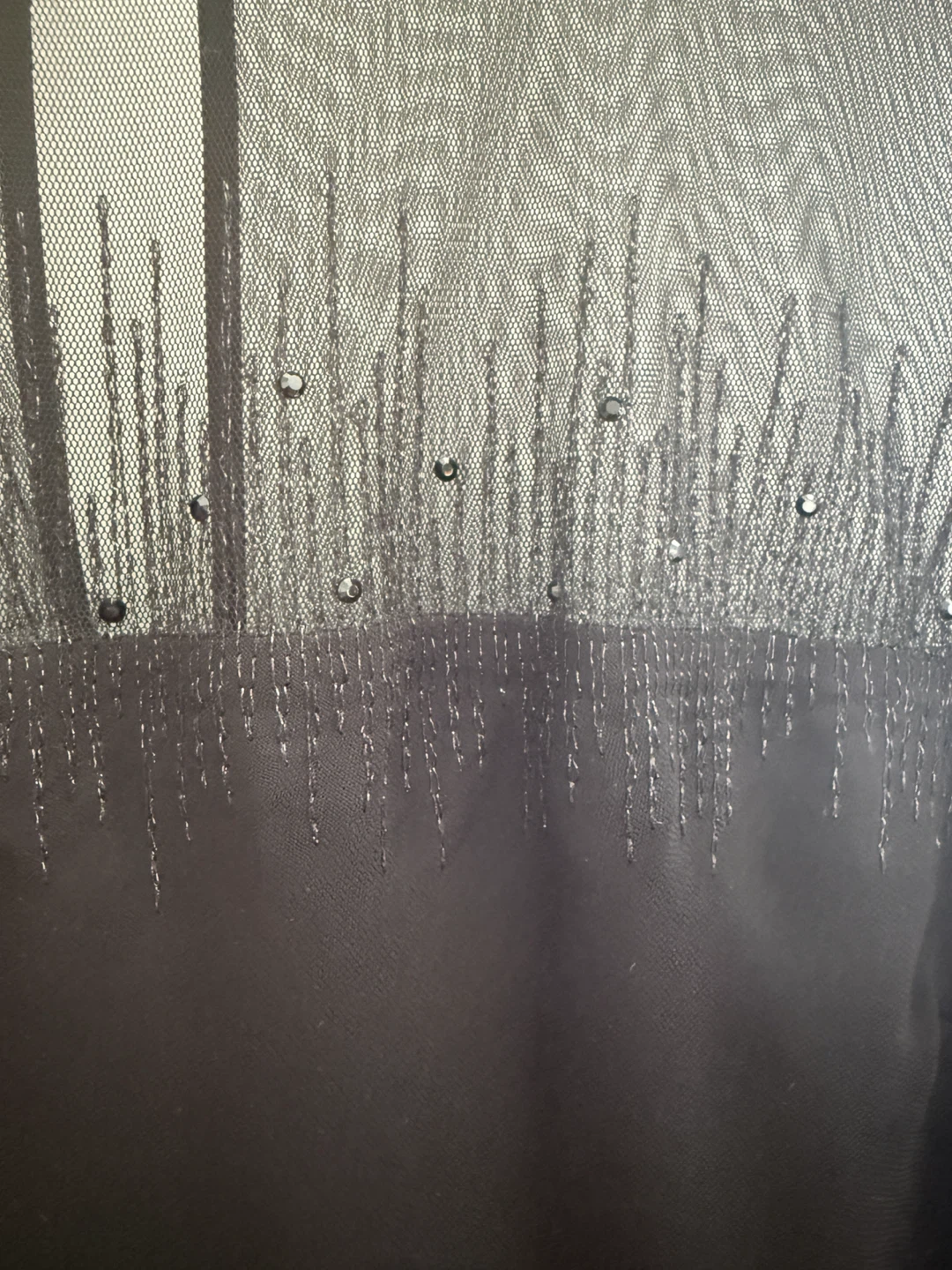 Black Sheer Neckline Cocktail Dress