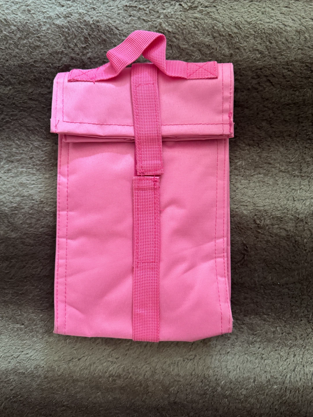 Pink Insulated Lunch Bag with Strap