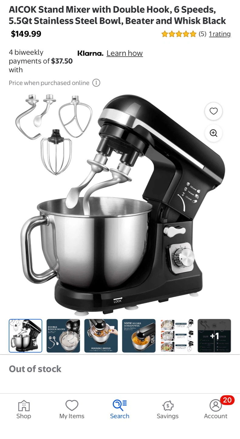 AICOK Stand Mixer Sold Out Everywhere