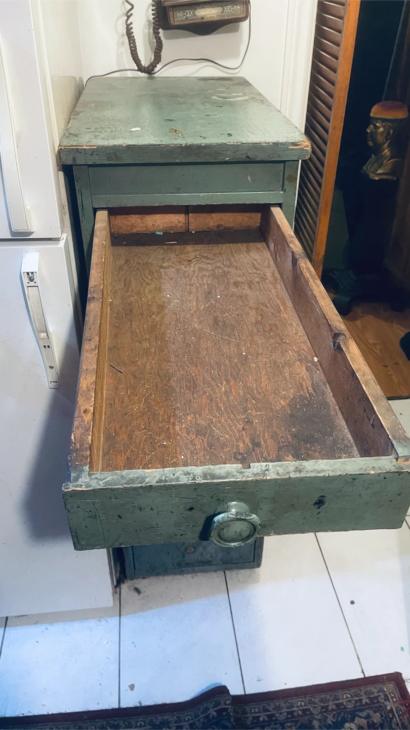 Vintage Green Multi-Drawer Cabinet - photo 3