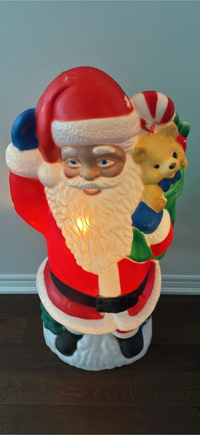 Vintage Light-Up Santa Claus Blow Mold - photo 2