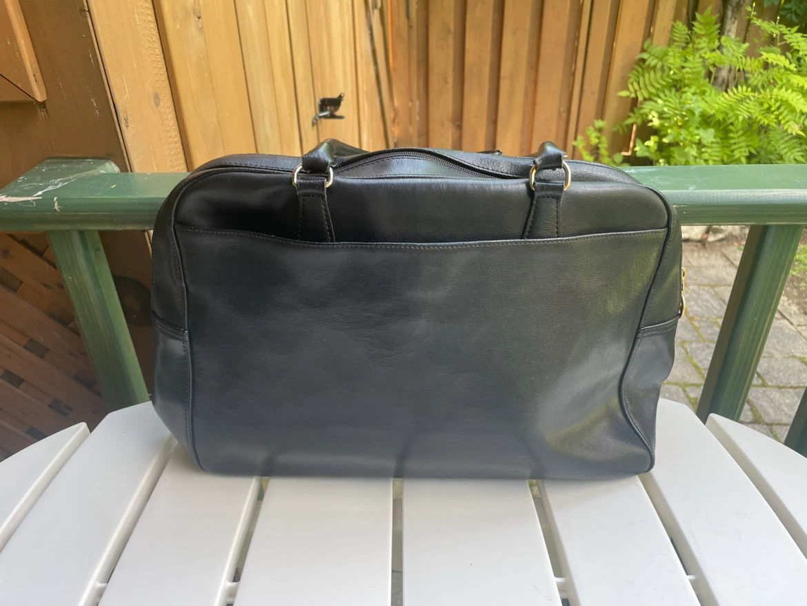Longchamp Black Leather Tote Bag