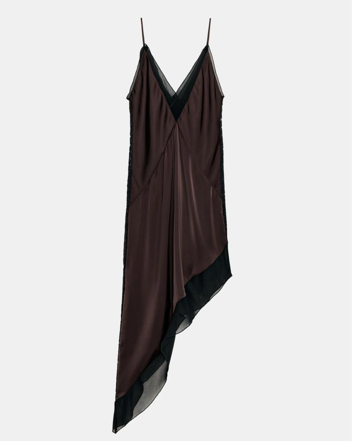 New Zara Asymmetrical Satin Slip Dress - photo 4