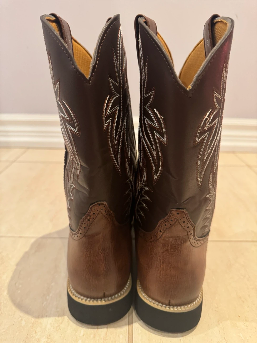 Brown Cowboy Boots with White Stitching - photo 5