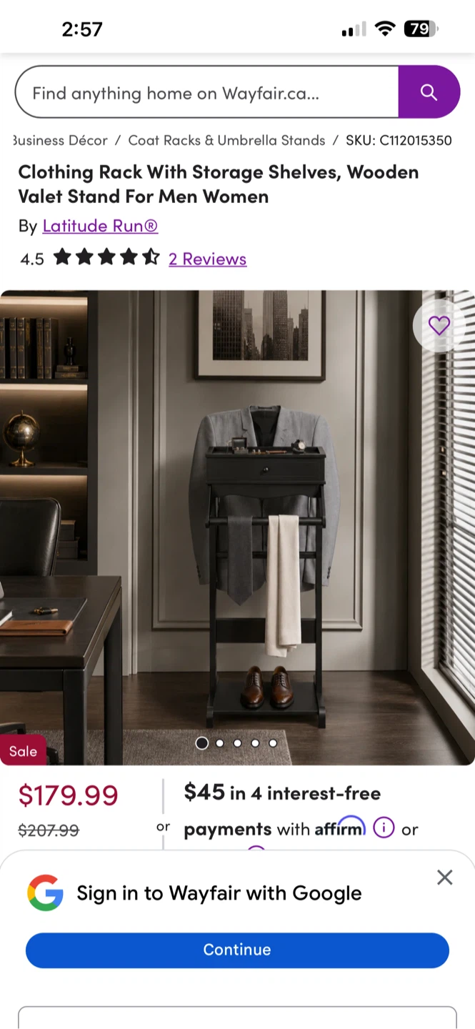 Wooden Valet Stand with Drawer and Compartments - photo 5