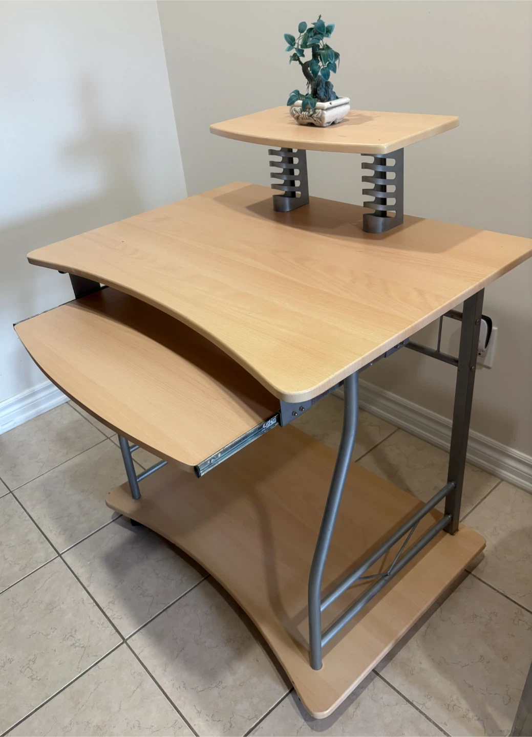 Computer Desk with Keyboard Tray - photo 2
