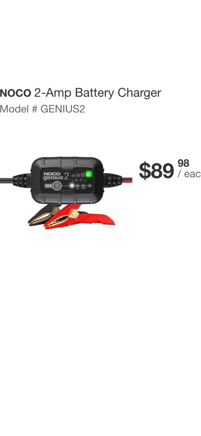 NOCO Genius2 2-Amp Battery Charger