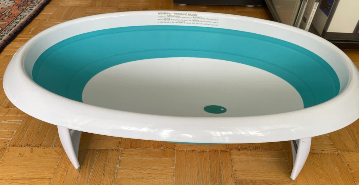 Boon Naked Collapsible Blue Baby Bathtub - photo 3