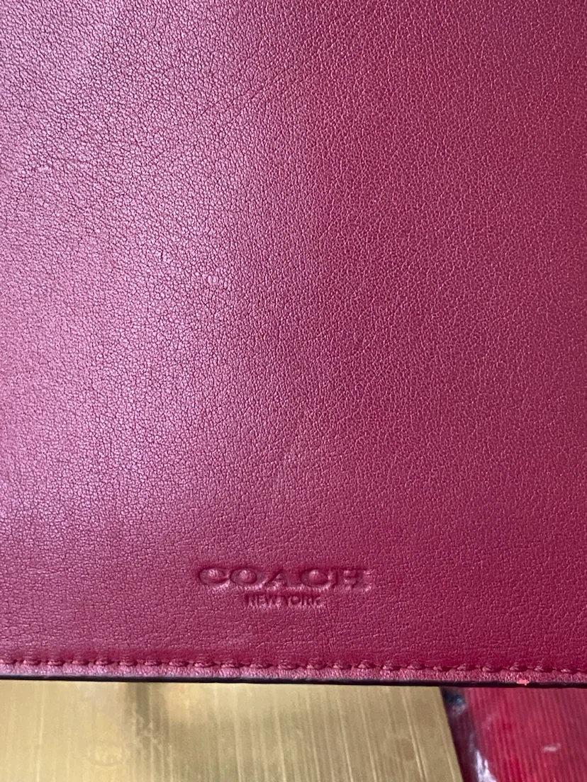 Coach Red Leather Shoulder Bag with Gold Chain - photo 3