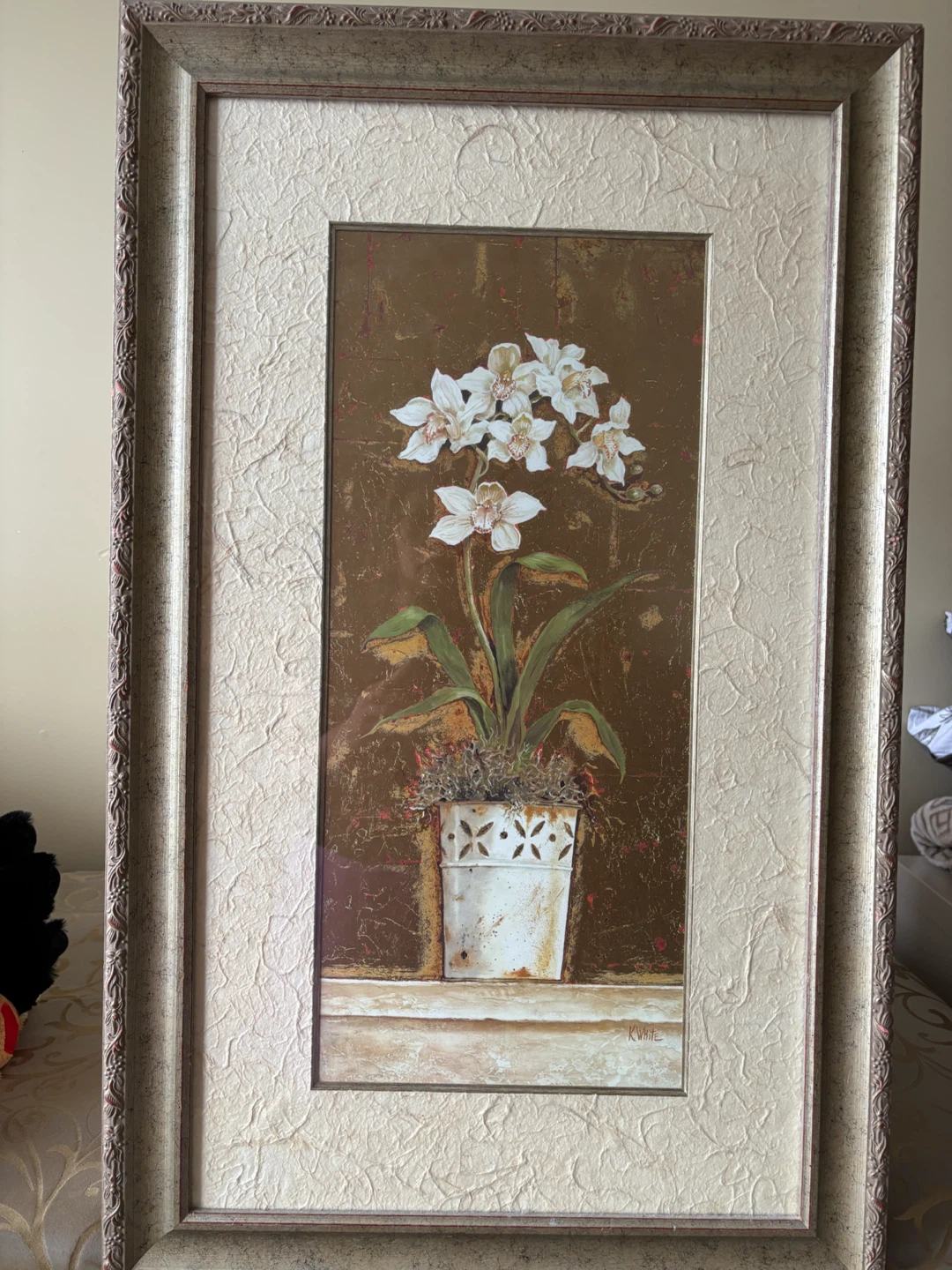 Kathryn White "White Orchid I" Framed Art