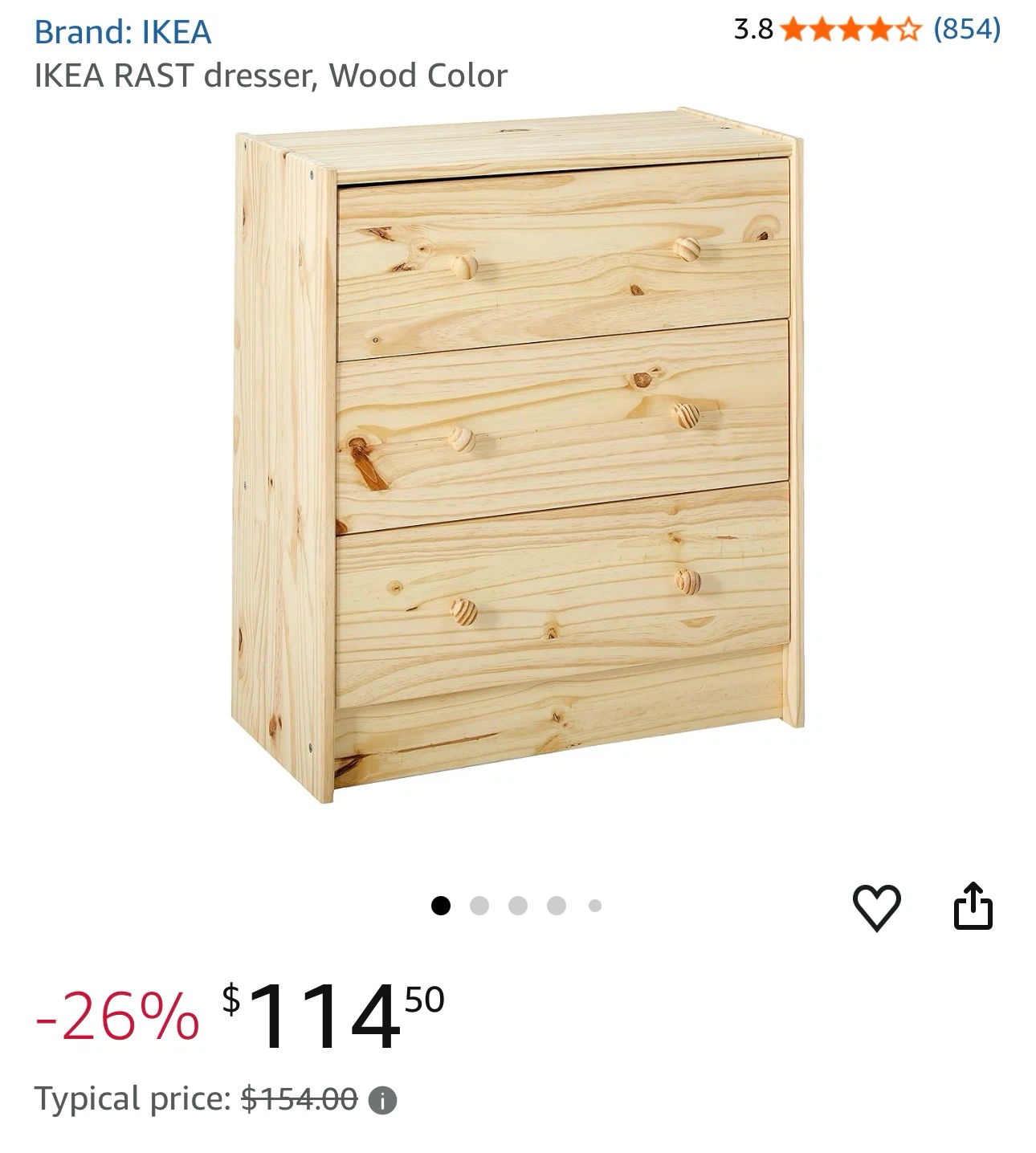 IKEA RAST 3-Drawer Dresser - photo 3