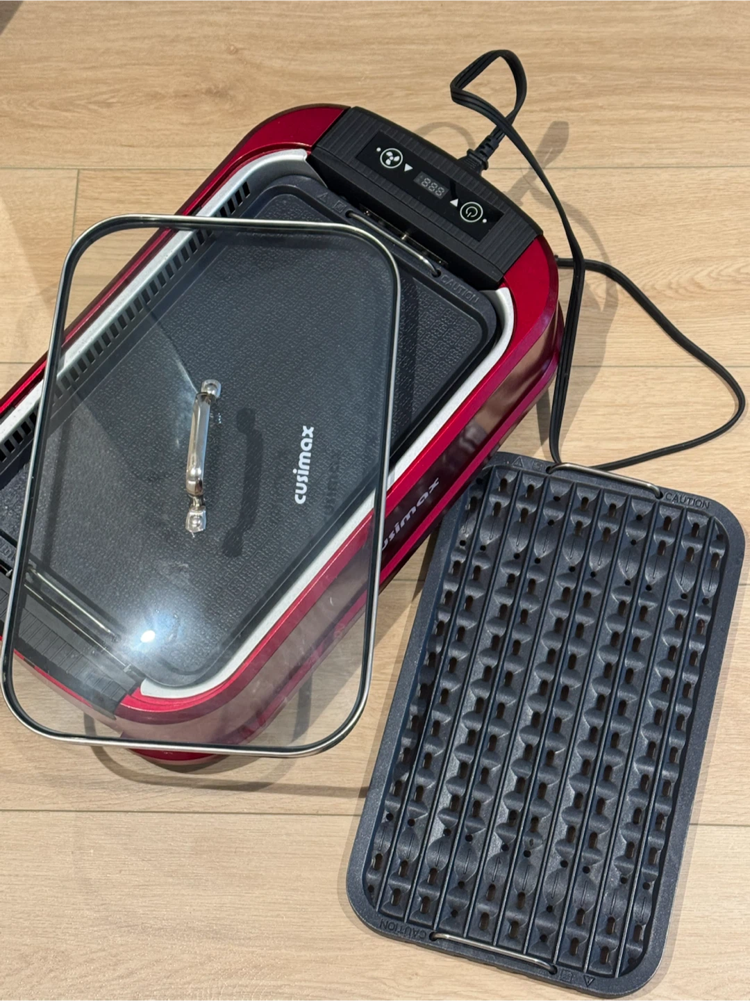 Cusimax Electric Griddle Grill with Lid