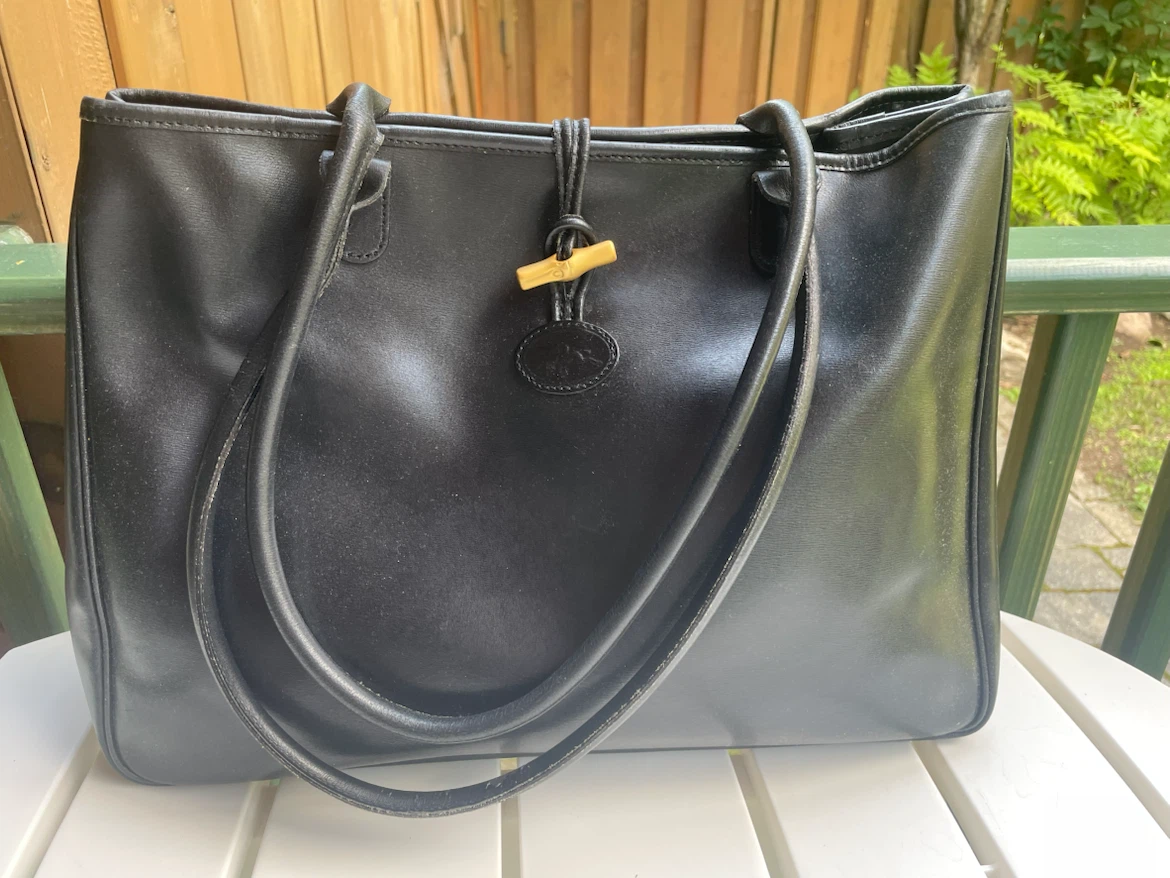 Longchamp black leather tote bag. - photo 2