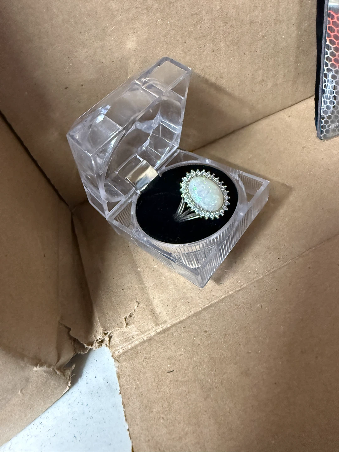 925 Opal and white topaz Ring - photo 2